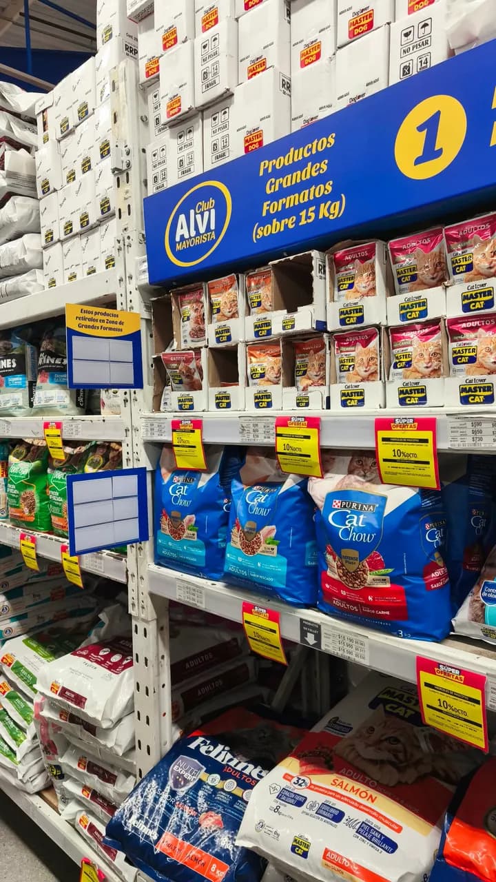 Panel señalética pasillo 1 Grandes Formatos Supermercado Alvi Puerto Montt